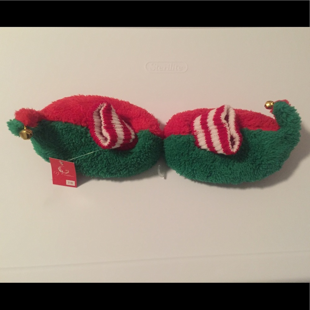 PJ Couture 7/8 kids christmas slippers elf